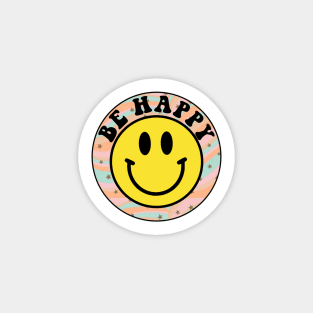 Be Happy Smiley Face Sticker